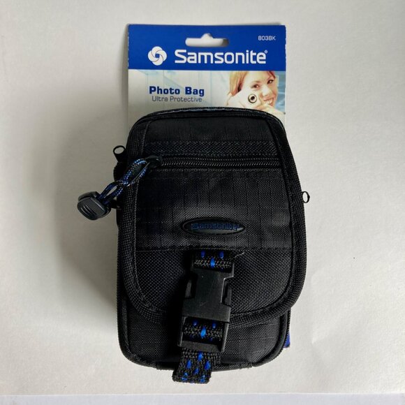 Samsonite 803BK Photo Bag 5-Pocket Small Camera Case w/ Shoulder Strap NEW! - Picture 1 of 6